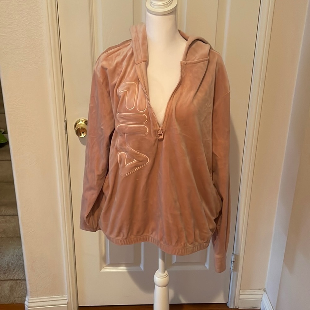 EUC Fila Womens Plus Size Sweater size XXL LIGHT PINK - Picture 2 of 13